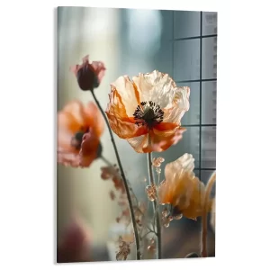 Papaver in het ochtendlicht