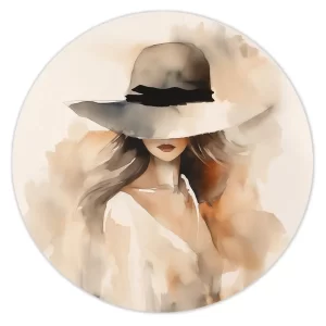 Elegante dame in zachte aquarel