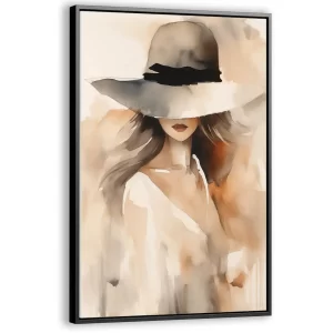 Elegante dame in zachte aquarel