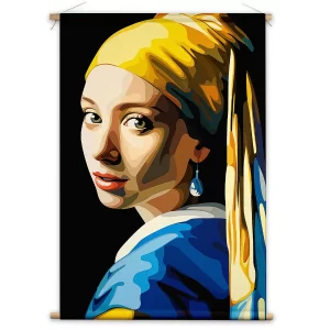 Moderne interpretatie meisje met parel