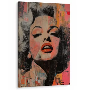 Street-art portret van Marilyn