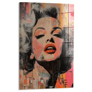 Street-art portret van Marilyn