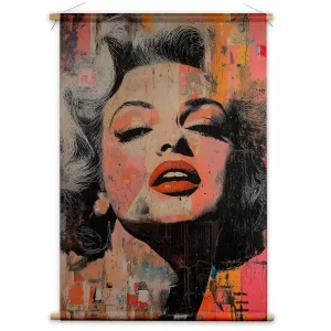 Street-art portret van Marilyn