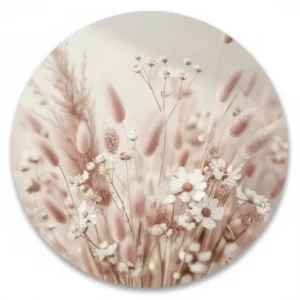 Blush droogbloemen in zachte zomerzon