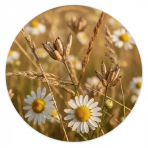 Margrieten in warme zandtinten