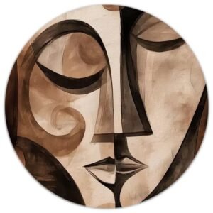 Abstract portret in warme neutrale tinten