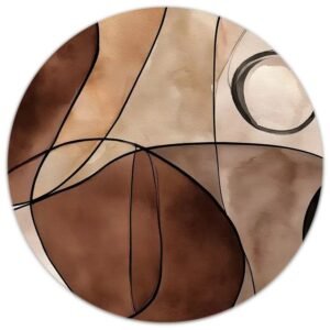 Organische lijnen in cacao en beige