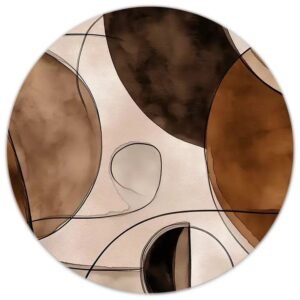 Abstracte vormen in espresso en zand