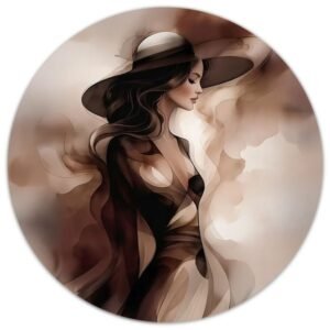 Elegante vrouw in warme bruintinten