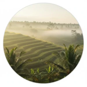 Ochtendmist boven rijstterrassen