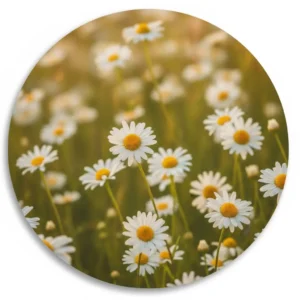 Wilde margrieten in zacht zomerlicht