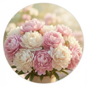 Zachte pioenrozen in pastelroze