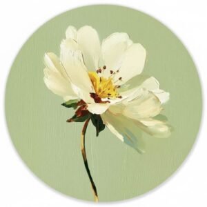 Witte bloem op saliegroen