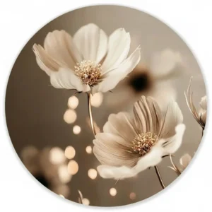 Zachte bloemen met gouden lichtjes